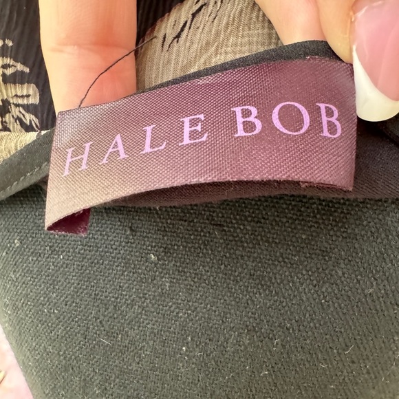 Hale Bob Beige Black Silk Tulle Top Blouse Sample size = small - Picture 8 of 8